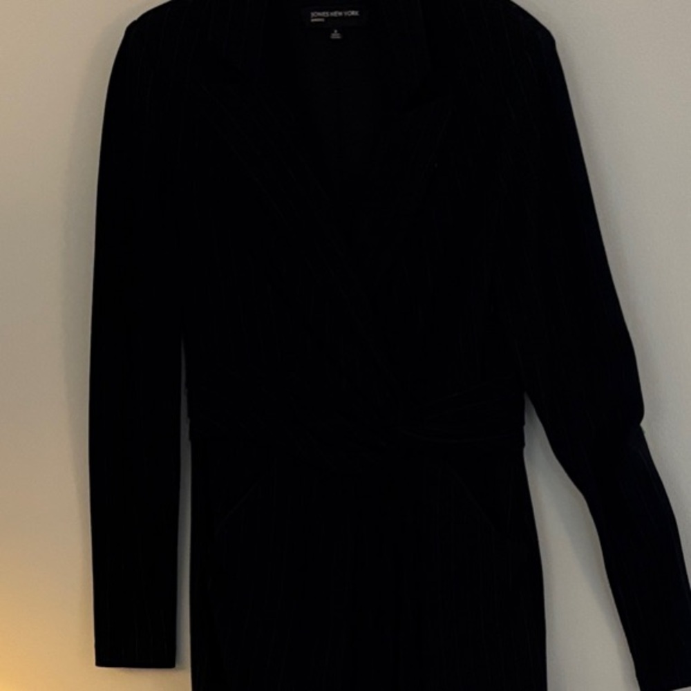 Jones New York Black Long Sleeve Dress